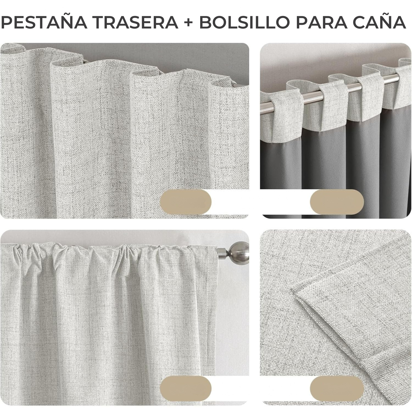 LuzOff – Cortina Blackout Gris Claro